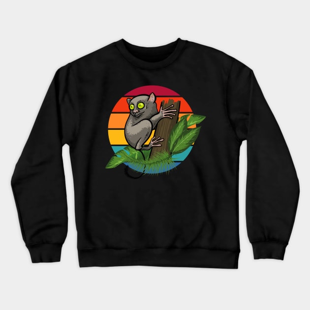 Pygmy Tarsier little Monkey Lori Crewneck Sweatshirt by Foxxy Merch